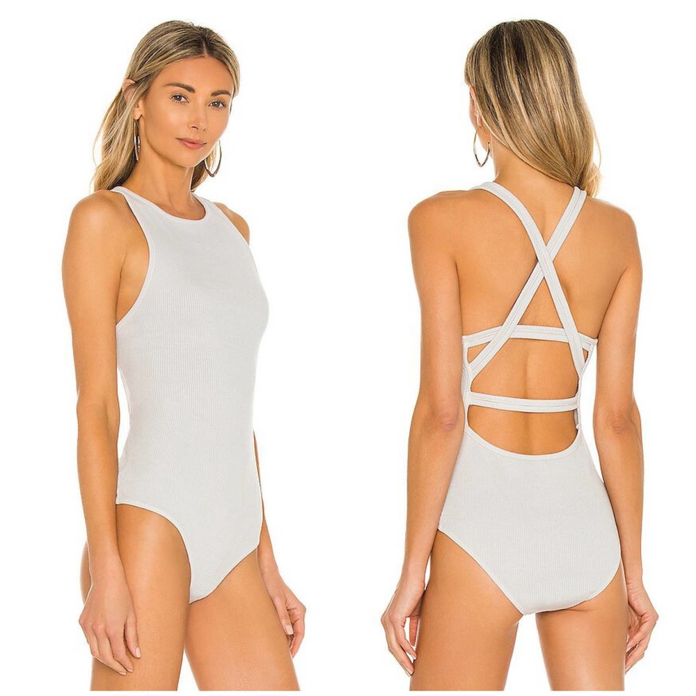 Agolde grey Strappy Back Bodysuit